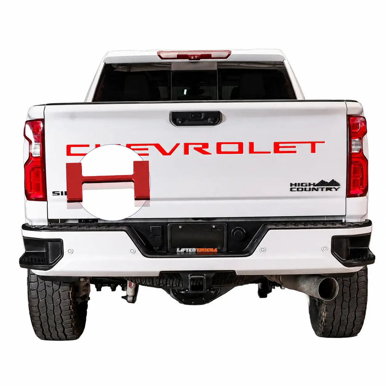 2019-2026 Chevy Silverado 1500 Tailgate Letter Kit, 3D Raised Red CHEVROLET Emblem Inserts, Truck Exterior Accessories