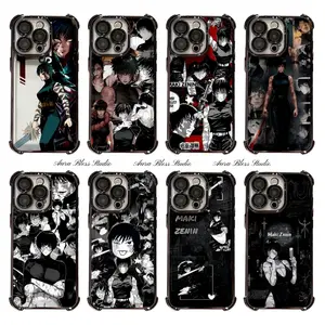 Hot Cool Anime JJK Jujutsu Kaisen Zenin Maki Phone Cases For iPhone 17 Promax Air 16 15 14 Pro Max Plus 13 12 11 Black Transparent Electroplate TPU Shockproof Protective Cover Gifts For Birthday Valentine Christmas Thanksgiving Halloween