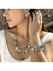 3 Piece Beach Starfish Ocean Jewelry Set Women's Necklace Bracelet European American Style Trendy Unique High-End Elegant Jewelry Set for Vacation Beach Party