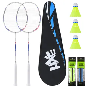 HXE Lightweight Durable Badminton Racket Set two handle Racket