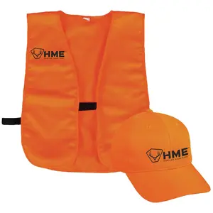 HME - Orange Safety Vest with Hat - One Size Fits Most
