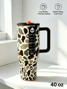 HydroJug 40oz Obsessed with this retro camo  tumbler! Fits every car cup holder, rubber anti-slip base + leak proof straw lid, keeps my iced coffee cold for HOURS. Perfect for road trips & camping!