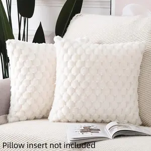 2 pieces, Bohemian style plush diamond shaped pillow cover, soft plush diamond patterned decorative pillow cover, used for indoor bedroom, living room, sofa, Easter wedding season, birthday, spring and summer home decoration, not including pillow core