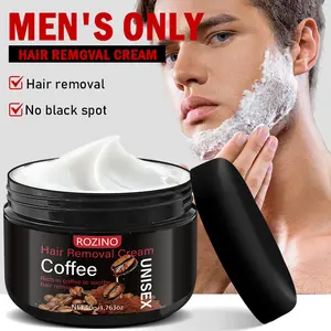 ROZINO Coffee Hair Removal Cream - Painless & Versatile for Body Back Legs - All Skin Types - 50g Unisex Grooming Solution