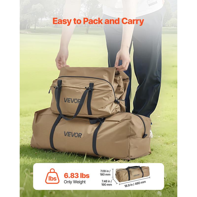 VEVOR Hot Tent for 4 Persons,  , Portable Winter Tipi Tent with Stove Jack, Waterproof Canvas Camping Tents,  Lightweight 4 Season Shelter Tents for Hiking Fishing Backpacking, M Size