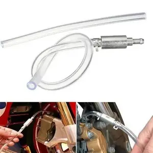 Brake Bleeder Hose Kit with One Way Check Valve for Car Motorcycle Clutch Durable Aluminum & Rubber Sealed