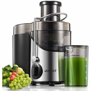 Juilist Masticating Juicer, 3-in Wide Mouth Kitchen Appliances, 800W Max Power 400W Motor, 3-Speed Setting for Vegetables and Fruits, Easy to Clean