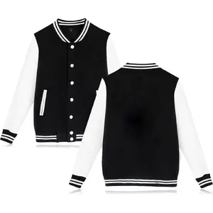 Women's Men's Varsity Baseball Jacket Casual Letterman Bomber Jacket Windbreaker Lightweight Jacket Coat