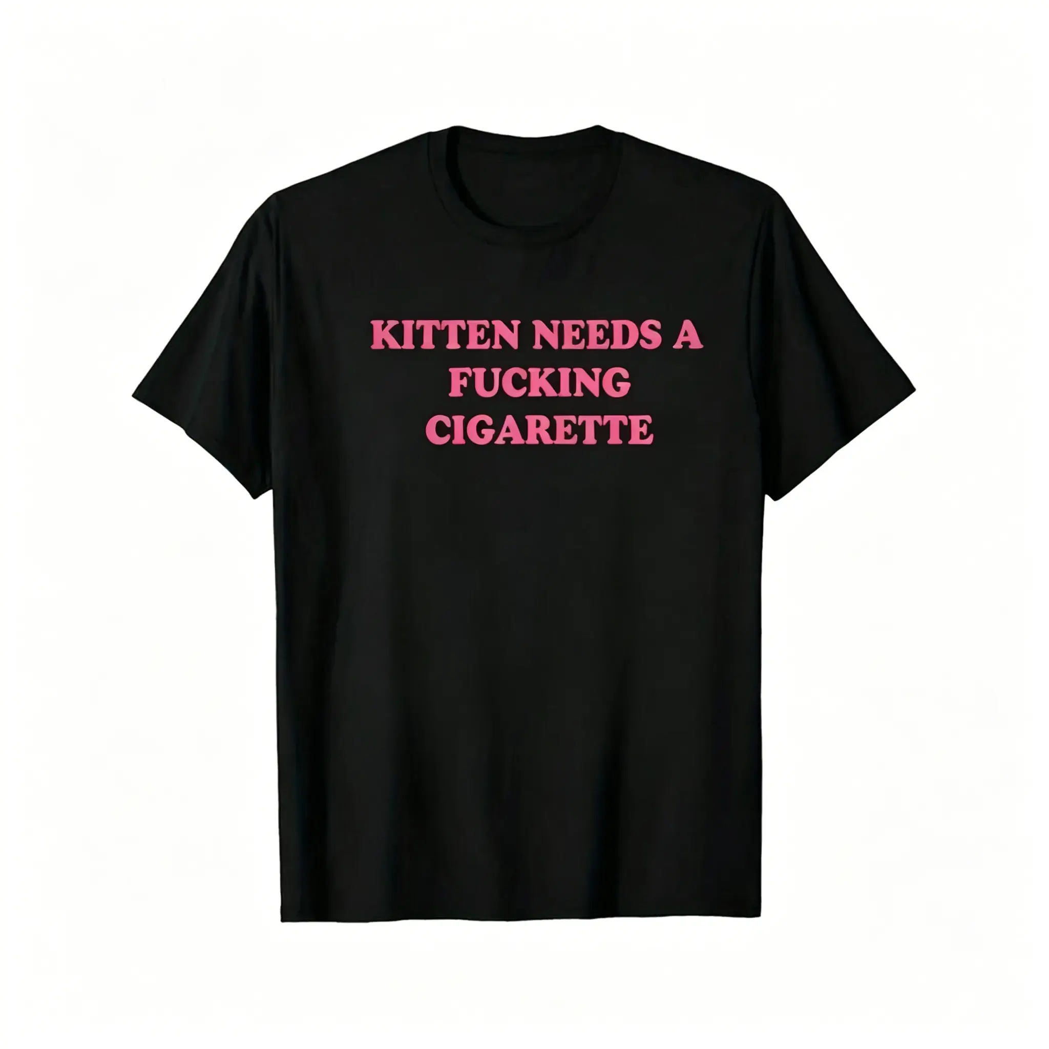 Kitten Needs A Cig t Shirt - Unisex Cotton Tee, Funny Shirt, Cat Shirt