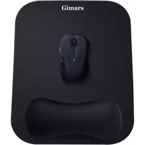 Large Smooth Superfine Fibre Memory Foam Ergonomic Mouse Pad with Wrist Rest Support, Nonslip Base for Laptop, Computer, Gaming & Office