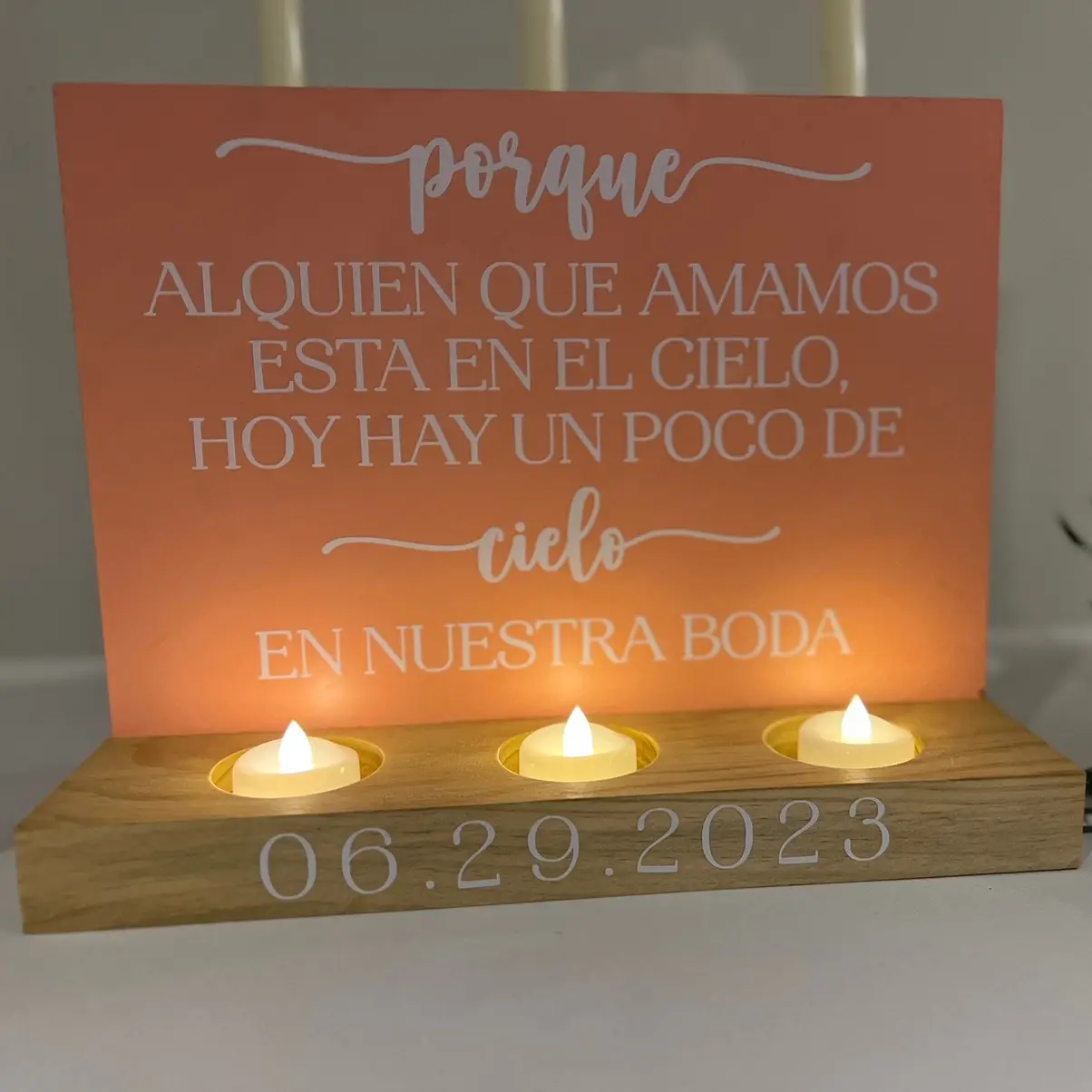 In Memory of Wedding Signage | Acrylic Signage | Custom Memory of Sign | Acrylic Decor | Acrylic Signage  | Spanish