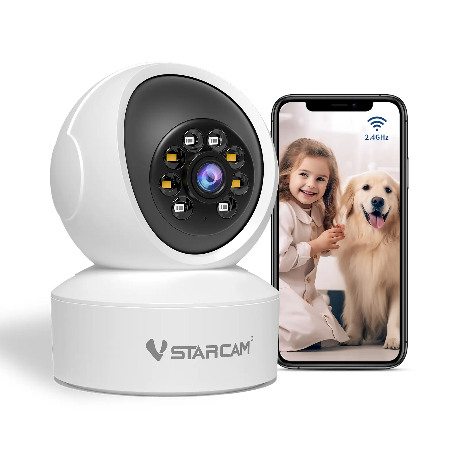 Home & Pet Monitor 1080P | WiFi Security Cam with Color Night Vision & 2-Way Audio C49L