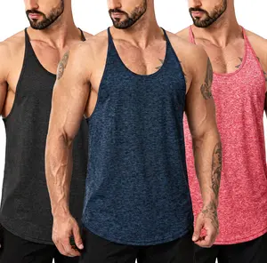 Muscle Cmdr Men's Workout Stringer Tank Tops Athletic Quick Dry Y-Back Tops Bodybuilding Muscle Shirts for Gym（1 Or 3 Pack）Summervibes outdoorfun  Vest Gym Outfit Solid Sports Vest Yoga Sports Vest tank tops for men