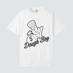 Dough Boy for Men - Humorous Tee for Money-Makers, Casual Summer Wear Cotton Fashion Menswear Soft Top Canvas Classic Day Relaxed Fit Smooth T-shirt Streetwear shirts  Streetwear   Regular Fit comfort  color  shirts