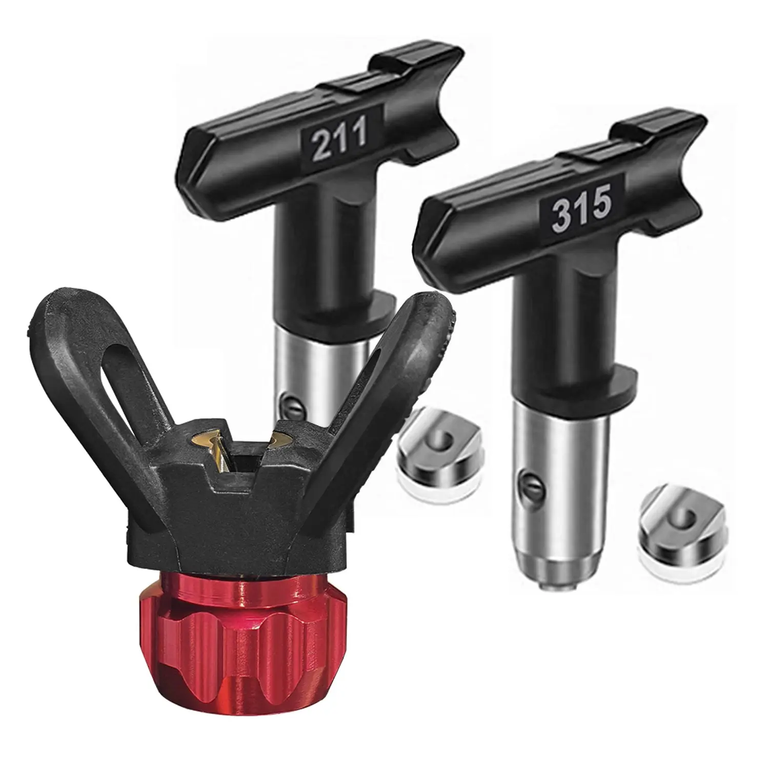 3 Pieces Spray Tips Airless Paint Spray Gun Sprayer Tip Guard Nozzle Seat Replacement, Paint Sprayer Accessories, Durable & Easy Install
