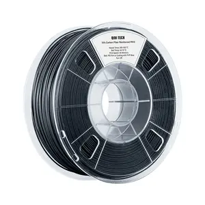 QIDI PA12-CF Nylon Filament 1.75 Black, Carbon Fiber Nylon Filament 1.75mm 1Kg Spool 3D Printer Filament, High Strength, High Precision, No Warpage, Low Moisture Sensitivity