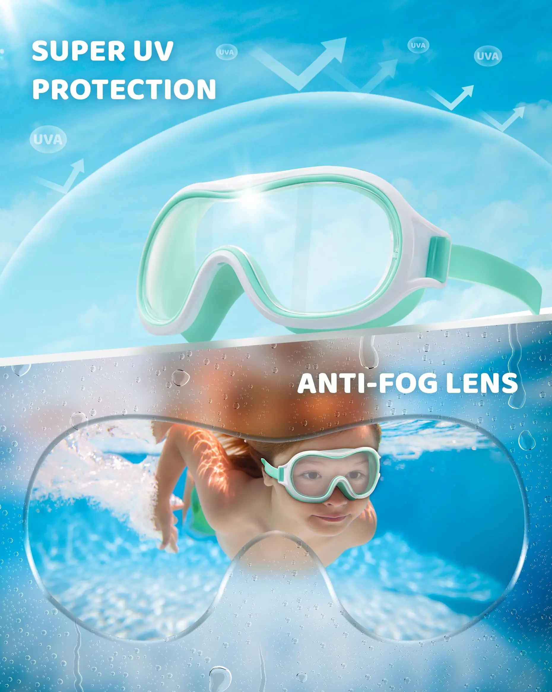 Aegend 2 Pack Swim goggles for Kids, Big Frame Anti-Fog Anti-UV Wide Vision Clear vision Waterproof, No leak large frame Swimming goggles for Boys Girls Aegend 2 Pack Swim goggles for Kids, Big Frame Anti-Fog Anti-UV Wide Vision Clear vision Waterproof, No leak large frame Swimming goggles for Boys Girls