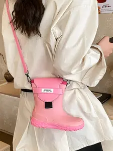 2026 Trendy Mini Crossbody Bag, Rainboot Style, Coin Key Holder, Adjustable Strap, Suitable for Parties and Daily Use, Rainboot Crossbody Purse, Crossbody Waterproof Bag