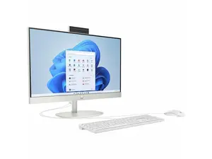 HP 24-cr0210 23.8" Full HD All-in-One Touchscreen Desktop Computer, AMD Athlon Silver 7120U 2.4GHz, 8GB RAM, 256GB SSD, Windows 11 Home, Shell White
