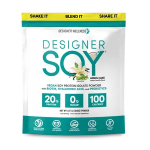Designer Soy Protein Powder | Angel Cake Vanilla 1.87 lb Healthcare Fitness