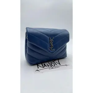 Pre-owned Leather Luxury Bags & Accessories YSL LouLou Puffy Shoulderbag, Blue Date Code: BMB4670721117M