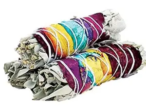 Chakra Rose Smudge Sticks 7 Rose Sage for Meditation Yoga Purifying Space