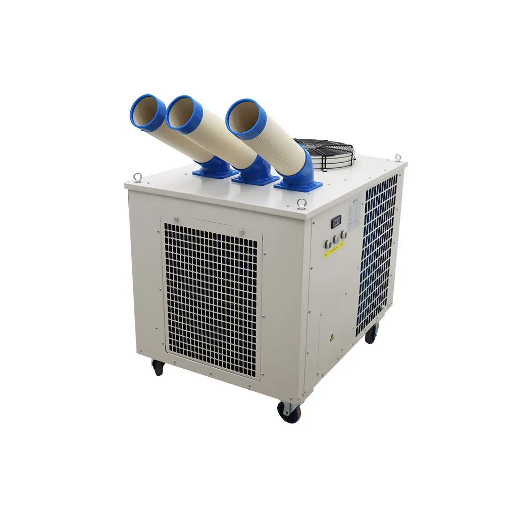 Yokoma 220V 3150W Triple Duct Industrial Air Conditioner, High Efficiency & Energy Saving, R410A Refrigerant for Workshop and Temporary Cooling