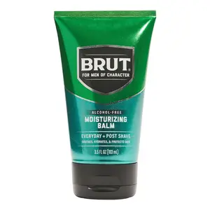 Brut Moisturizing Balm - Soothing Men’s Face Moisturizer with Signature Scent - Lightweight and Grease-Free Aftershave Lotion - 3.5 oz
