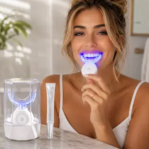 YVMEX Rechargeable Dental Teeth Whitening Device, Wireless Charging Oral Care Cleaner with Gel Set for Wholesale