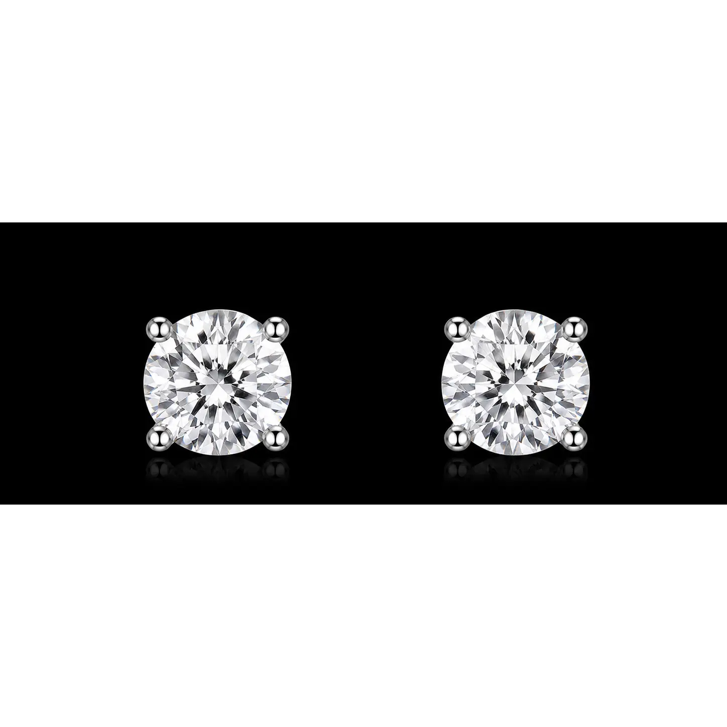 925 Silver Round Cut Queen Stud Earrings, Classic Solitaire Design, Hypoallergenic & Durable, Luxury Detailed Basket Design, Secure 4-Prong Setting, Comfortable Everyday Wear