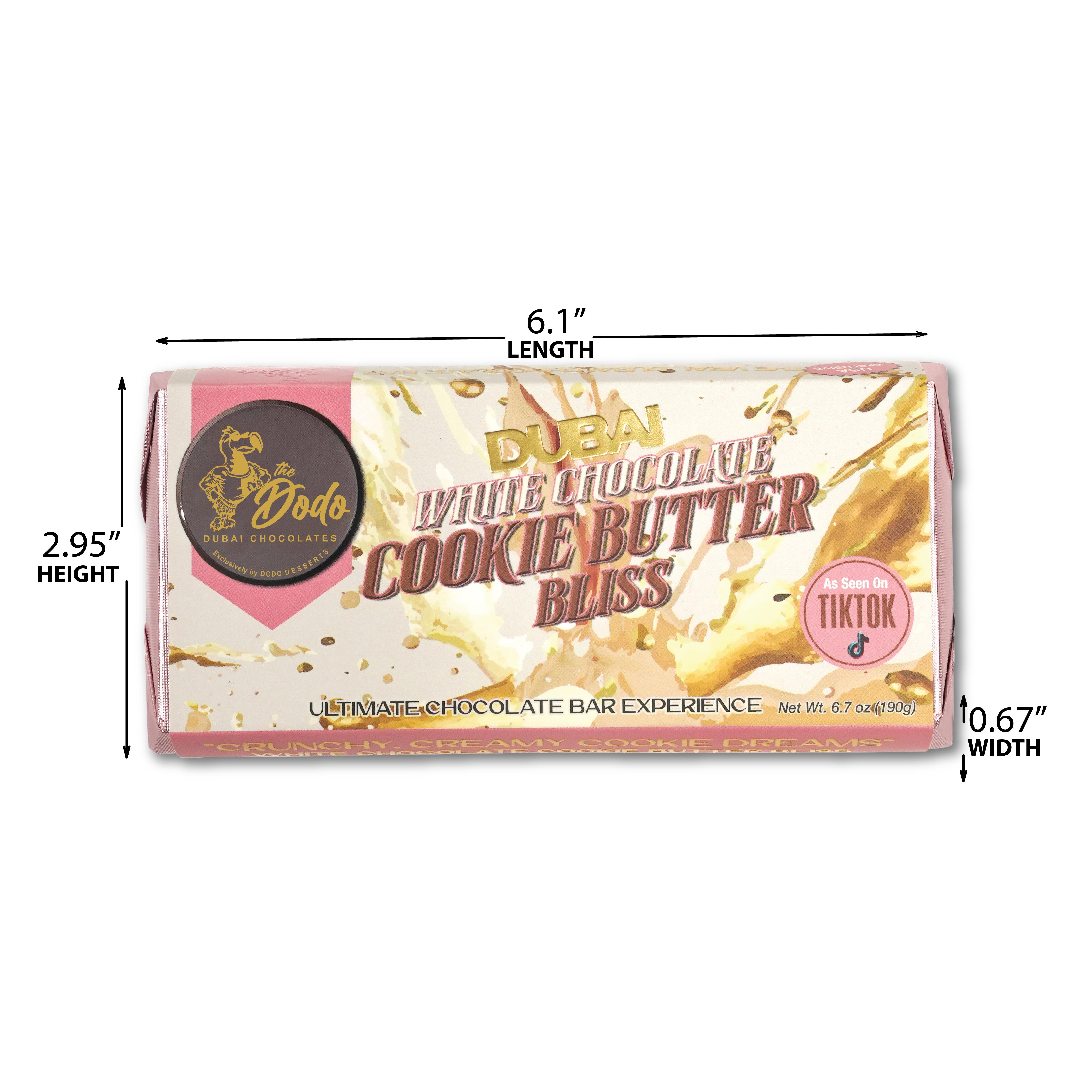 Viral Dubai Style White Chocolate Cookie Butter Bliss Crunchy Decadent Chocolate Bar Delight