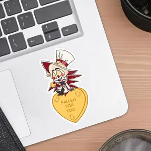 Chibi Lucifer Valentine Candy Heart Sticker
