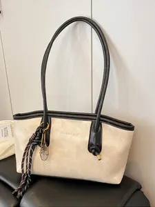 Vintage Punk Style PU Leather Handbag, Fashionable Shoulder Bag for Women, Casual Tote Bag, Simple Crossbody Bag, All Seasons, Everyday Bag