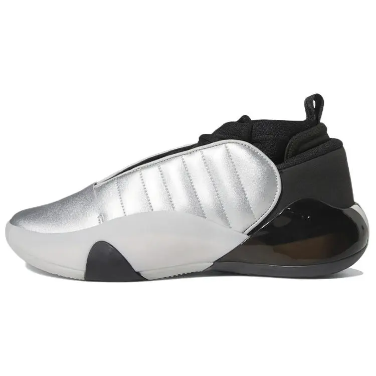Adidas Harden Volume 7 Basketball Shoes Silver Metallic Black' Versatile Low Top Unisex HQ3424