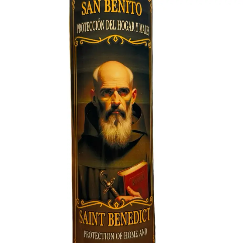 Vela San Benito Protecion del Hogar y Males - Saint Benedict Candle Protection of Home and Evil
