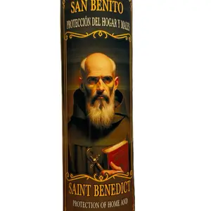Vela San Benito Protecion del Hogar y Males - Saint Benedict Candle Protection of Home and Evil