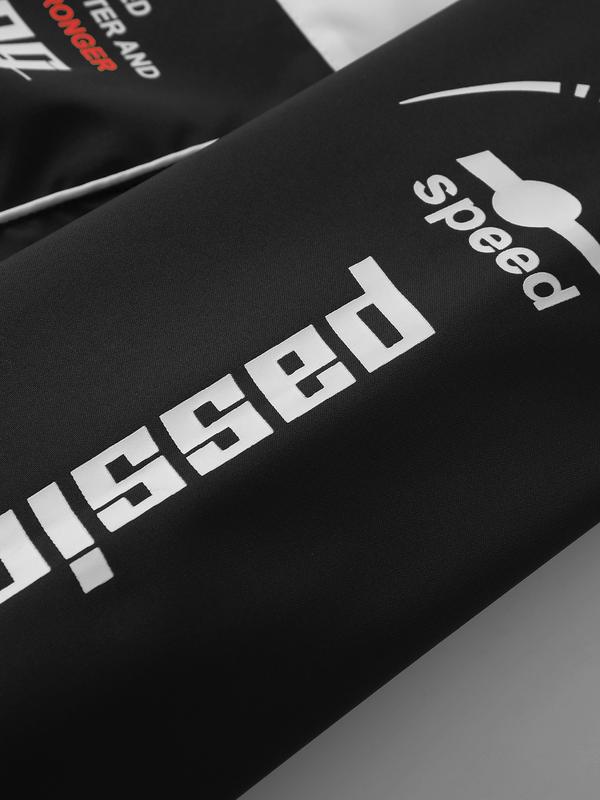 Men's casual stand up collar racing style street style INSY2K jacket, made of durable fabric, decorated with letters and patterns, suitable for cycling, daily wear, sports wear, suitable for spring and summer seasons Motorcycle Streetwear Longsleeves