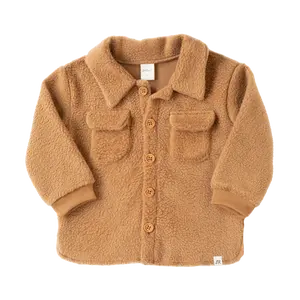 Wheat Sherpa Button Jacket
