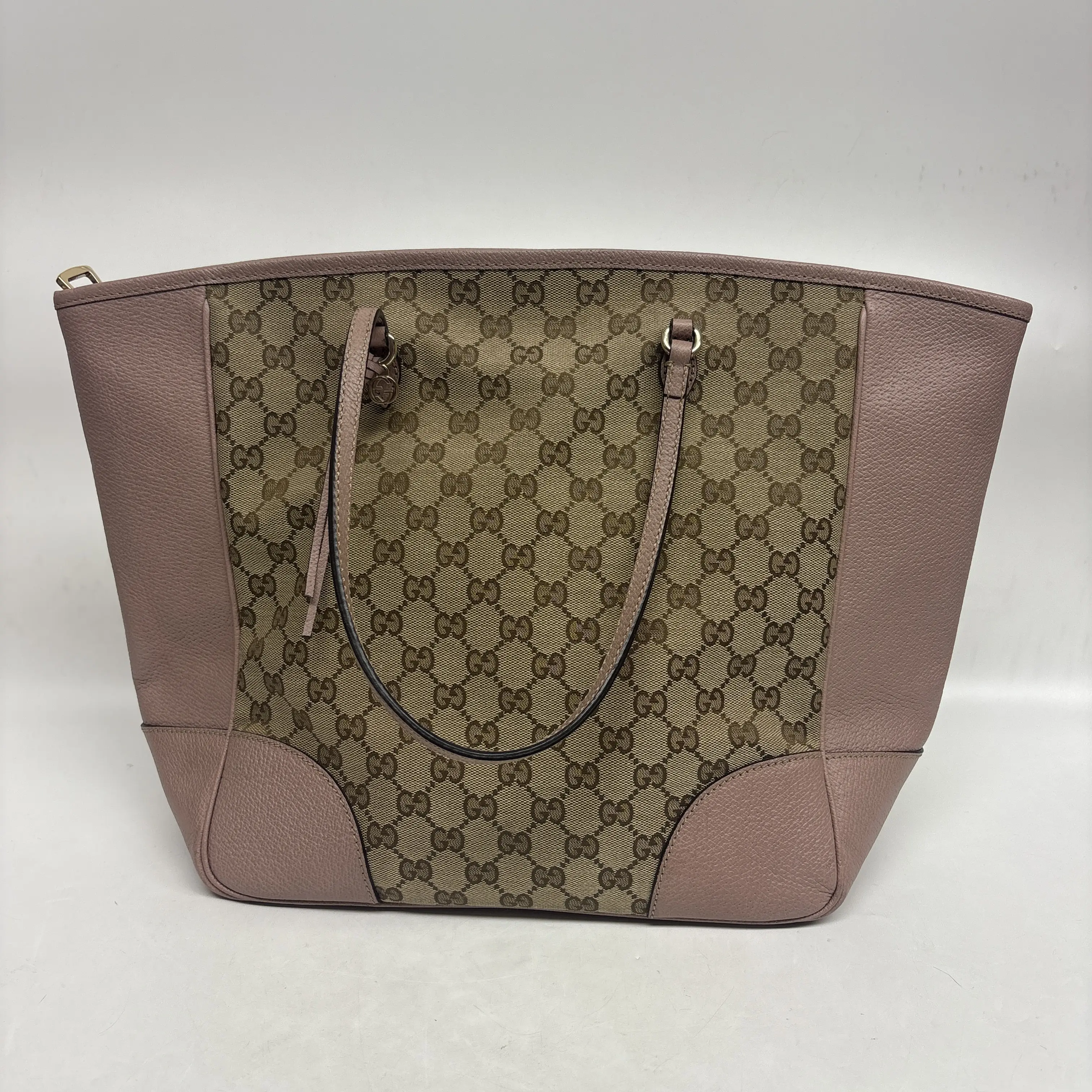 Pre-owned Canvas Tote Bags (SALES) Gucci GG Dust Pink Tote Large