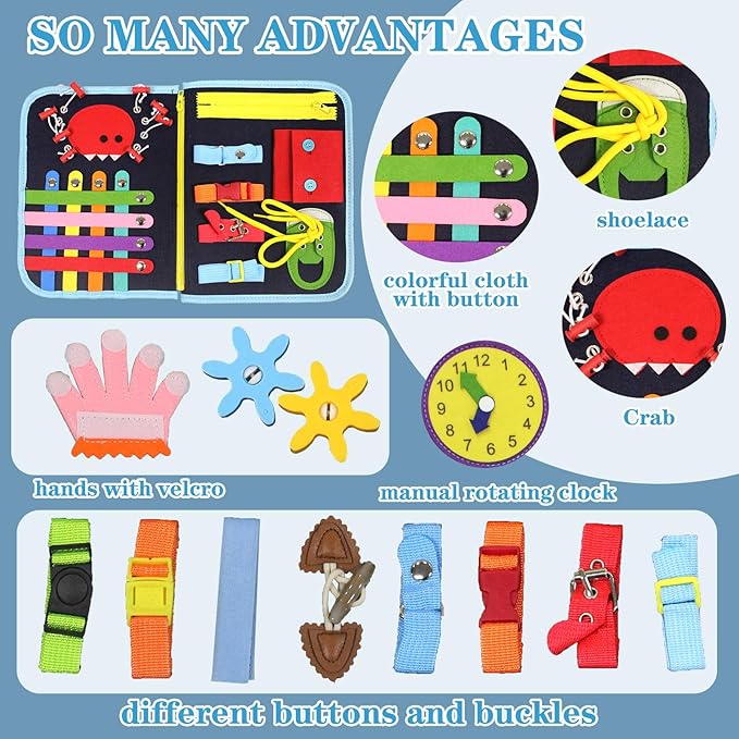 Fidget Blanket for Adults with Dementia, Dementia Products for Elderly, Alzheimers Activities for Seniors, Fidget Blankets for Dementia Patients Gifts for Elderly and Children with Autism