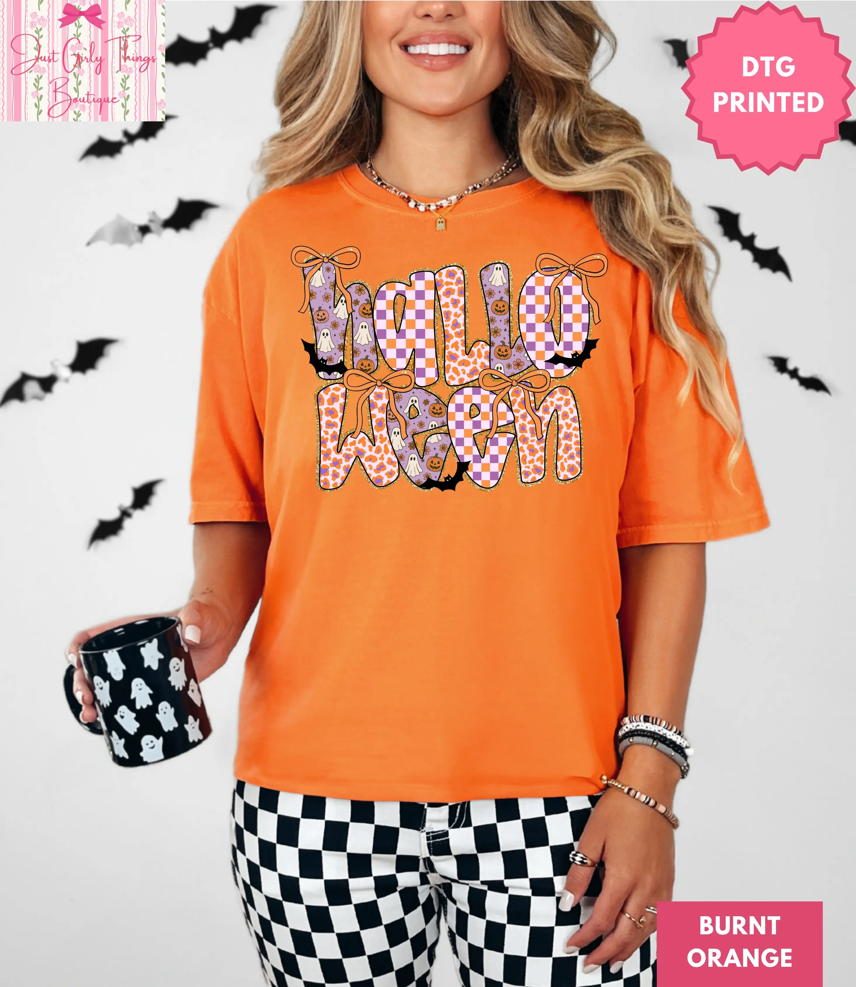 Preppy Cheetah Leopard Checkered Halloween Shirt, Preppy Halloween Shirt, Cheetah Halloween Shirt, Leopard Halloween Shirt, Coquette Halloween Shirt, Retro Spooky Season Shirt, Halloween Bows Shirt