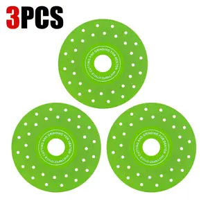 LOZLIN 1PCS/3PCS 4.5" Diamond Porous Saw Blades Rapid Heat-Dissipating Design ,Chamfering ＆Cutting Tools for Tile Marble Ceramic for Angle Grinder Grinding Disc