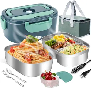 Heater Electric Lunch Box for Adults 80W Fast Heating 2 in 1 Portable Heated Lunchbox Warmer for //Office/Outdoor,