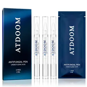 3-Pack ATDOOM Twist Pen,Antifungal Pen,CuresMost Athlete's Foot, vock ltch, and Ringworm-25% Undecylenic Acid with Tea Tree, CloveBud & Aloe,Toenail Fungus Pen 5 Davs ExtraStrength Nail Repair