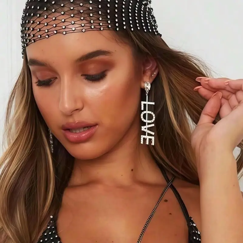 Rhinestone Fishnet Elastic Hairband, Glittering Mesh Veil Headpiece for Women, Fashion Accessory for Daily Wedding Party Dance Bride Veil Bachelorette Party