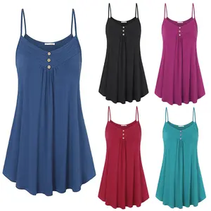 2025 Best Selling Women's Clothes Summer Loose Sexy V-neck Camisole plus Size 2pc
