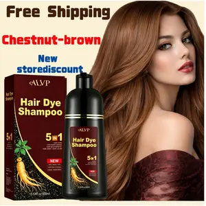 ALVP 2026 New Hair  Trends EMOKODA Wine Red 5-in-1 Hair Dye Shampoo | 100% Gray Coverage | Nourishing & Long Lasting Instant Herbal Ginseng color temporary hairdye curly Dark Brown Haircare Hair Coloring Wax