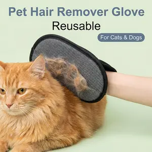 Pet Hair Remover — Anti-Static Grooming Glove — Dual-Sided Brush — Sticky Lint Remover — For Cat & Dog Hair — Grooming & Cleaning Tool — Reusable outdoorfun comb