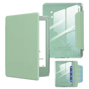 Magnetic Detachable Case for 7'' Kindle Paperwhite 12th Gen, Slim Lightweight PU Protective Cover, Auto Wake/sleep Feature