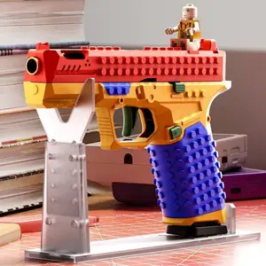 DIY Buliding Block Set-Multiplayer Strategy Collaboration Toy for Outdoor Team Activities-Glock Soft Buliet Gun-for Ages 15+